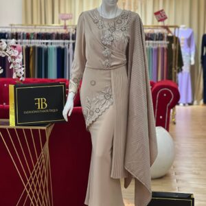 Jubah Dress Jameela NUDE CHAMPAGNE