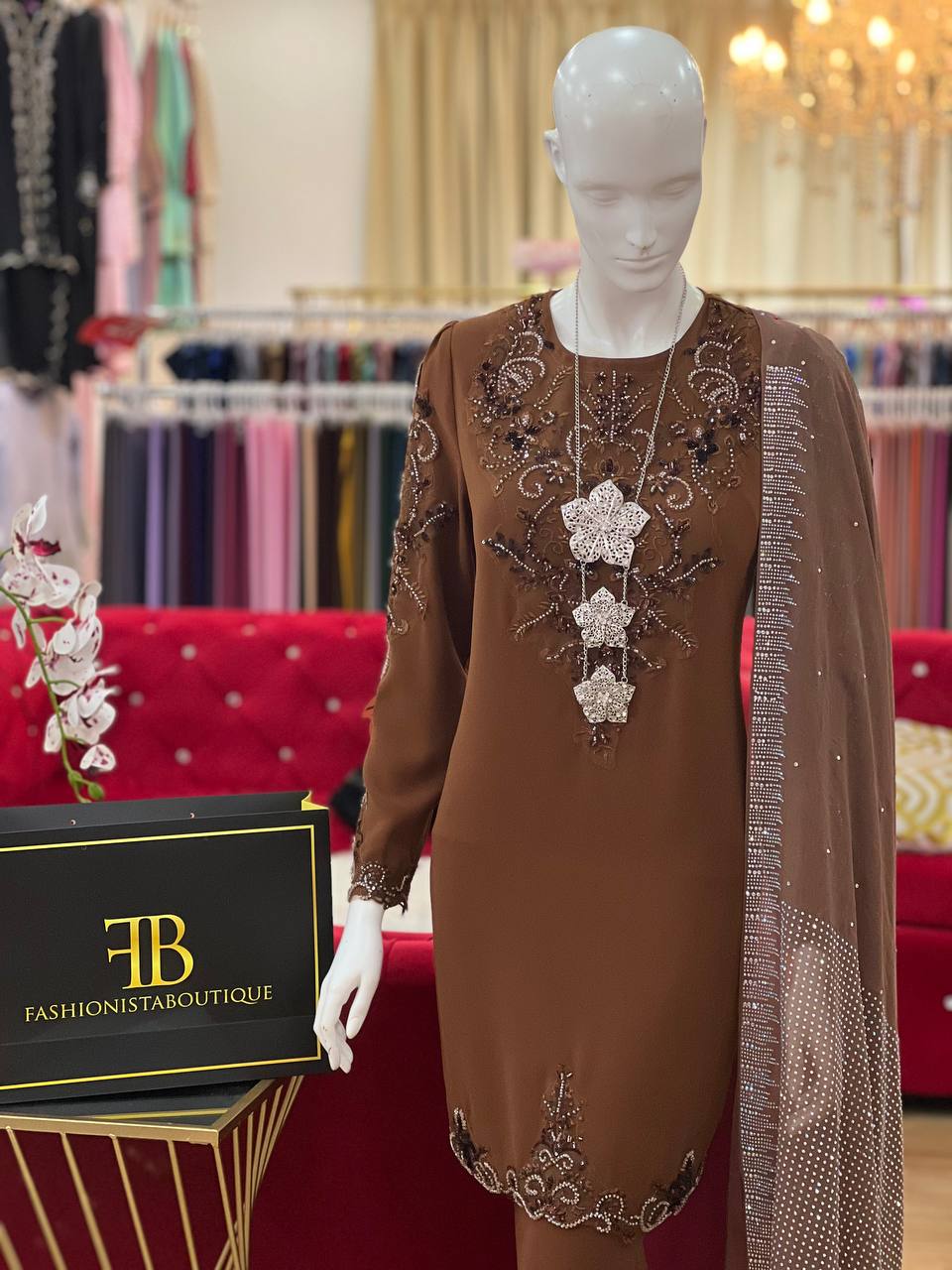 Kurung Maharani RICH BROWN - Image 3