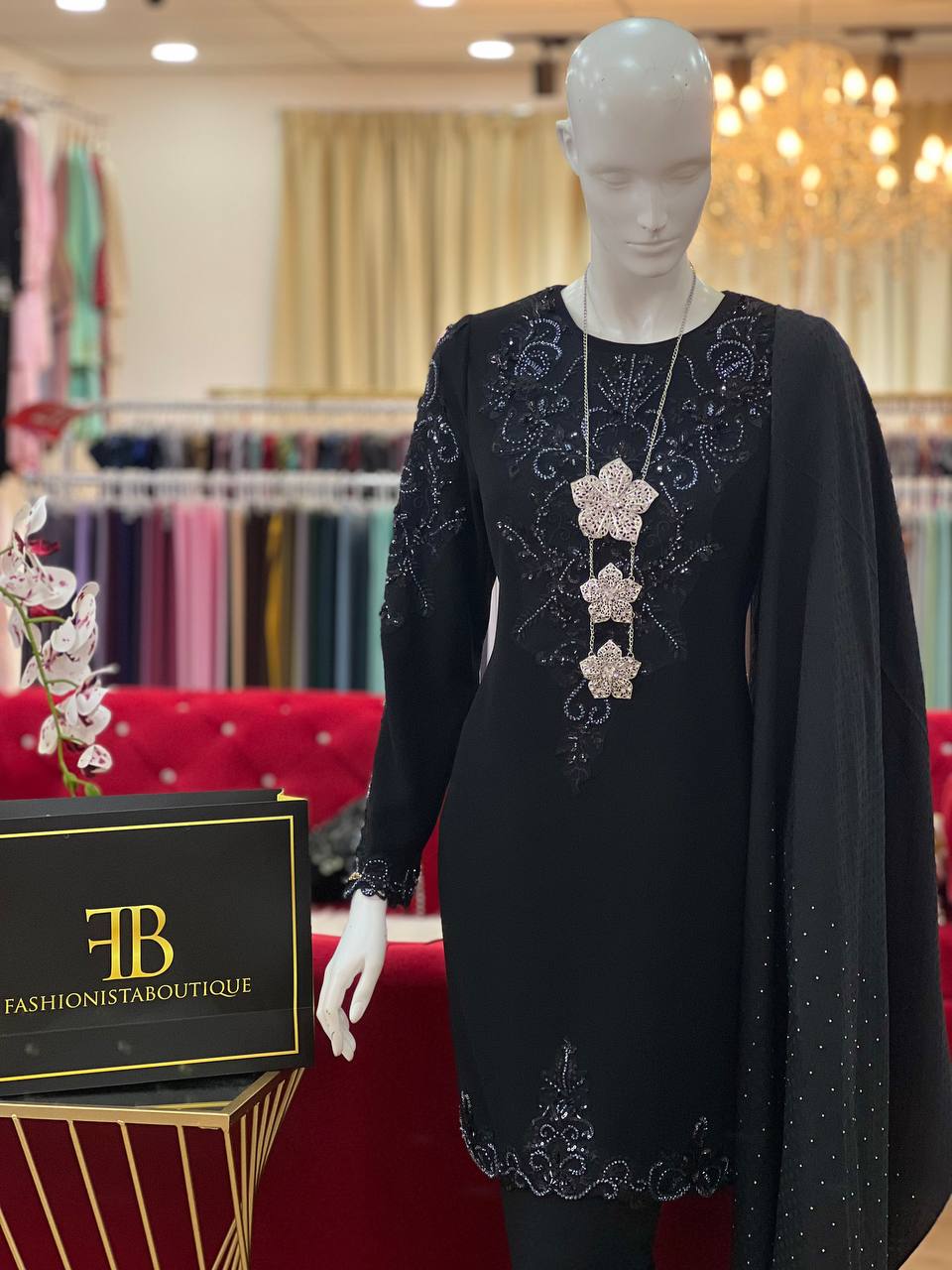 Kurung Maharani BLACK - Image 3