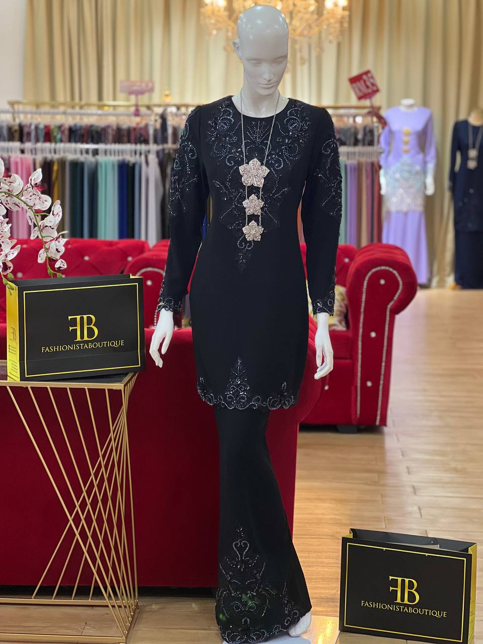 Kurung Maharani BLACK - Image 2