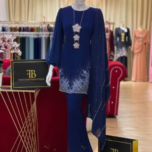 Kurung Medelia NAVY BLUE