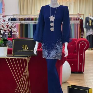 Kurung Medelia NAVY BLUE