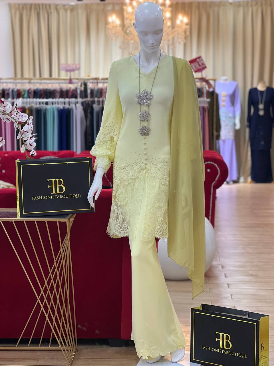 Kurung Celina SOFT YELLOW