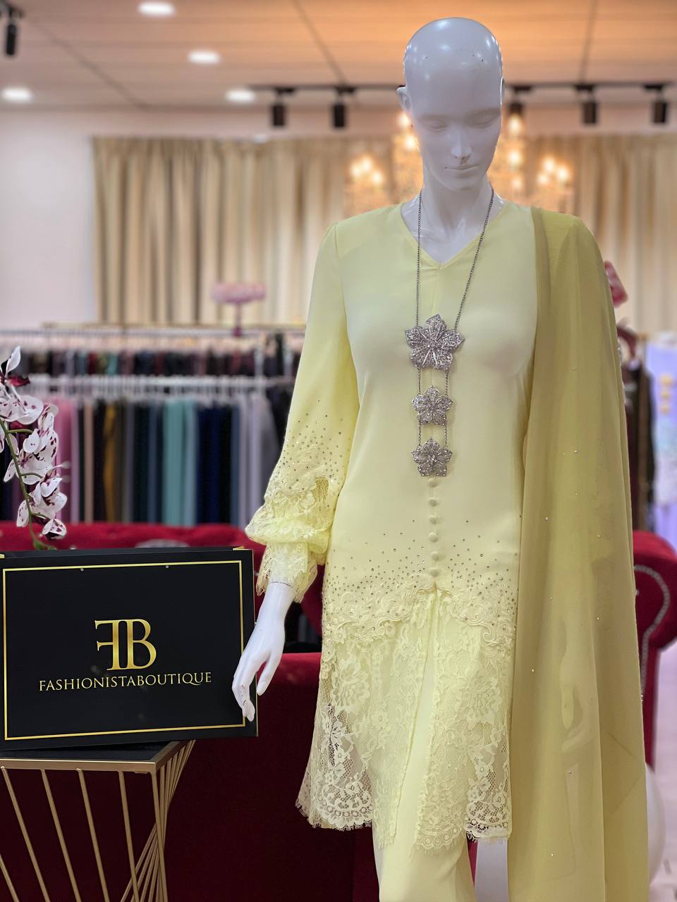 Kurung Celina SOFT YELLOW - Image 3