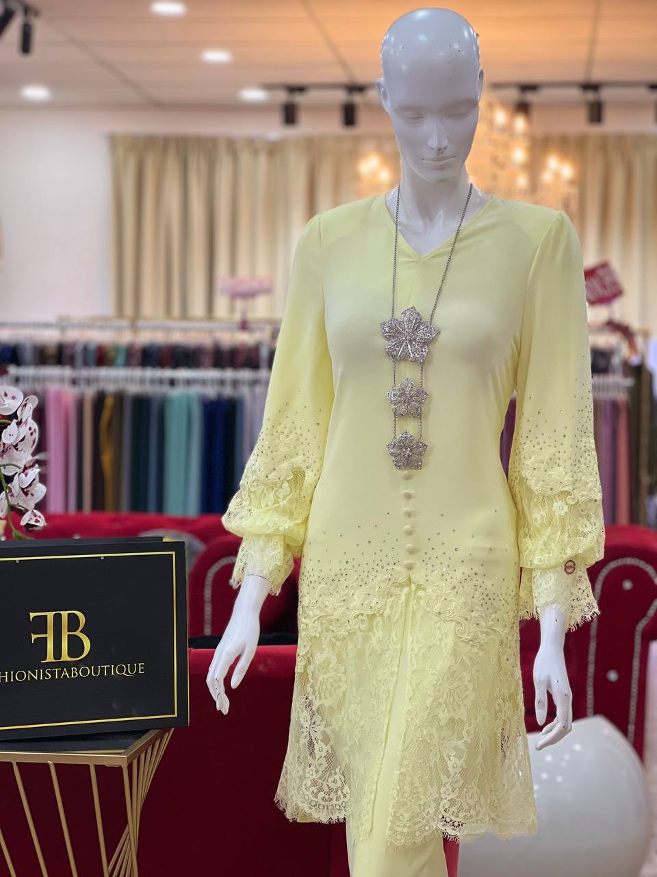 Kurung Celina SOFT YELLOW - Image 4