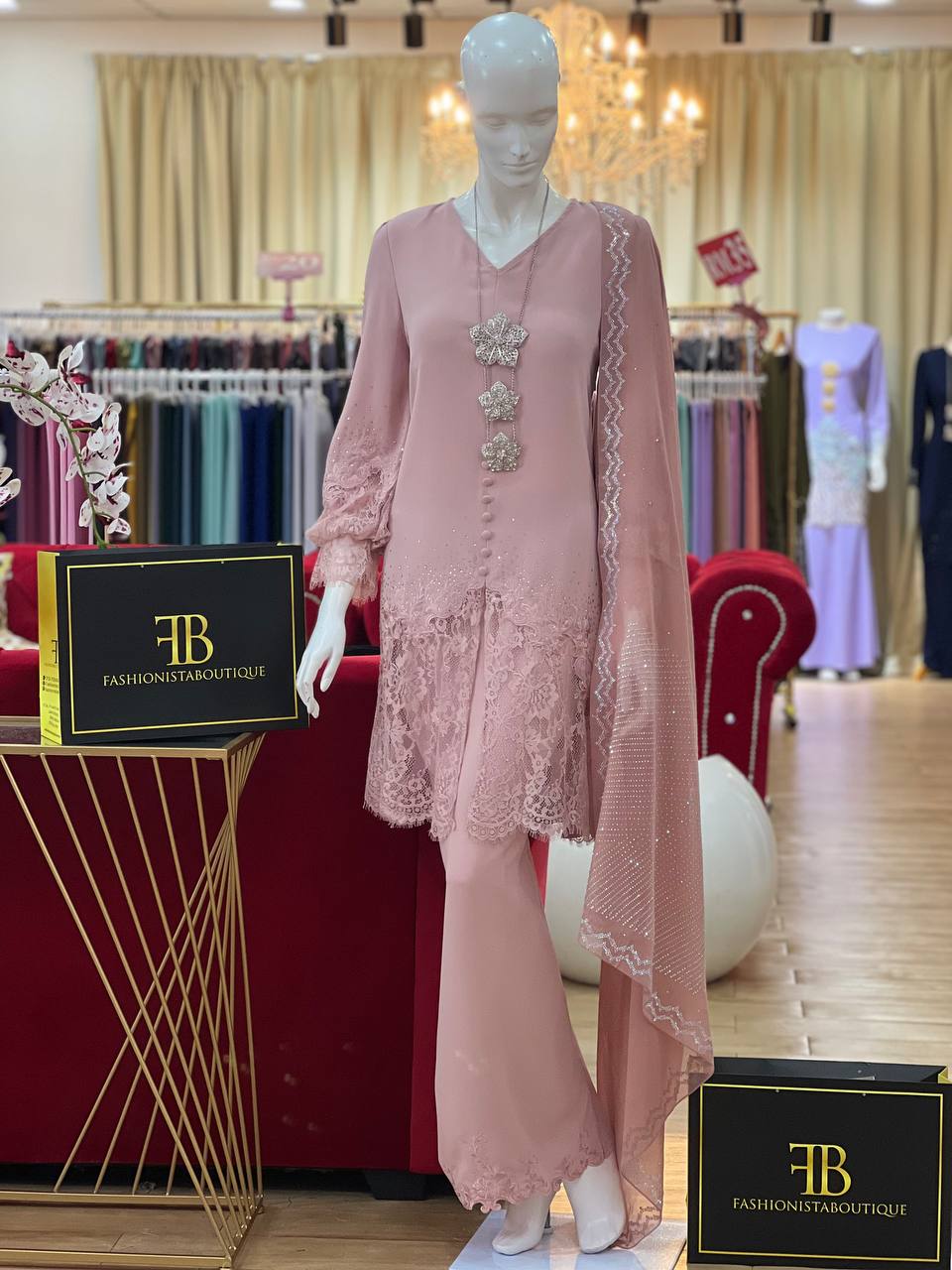 Kurung Celina DUSTY PINK