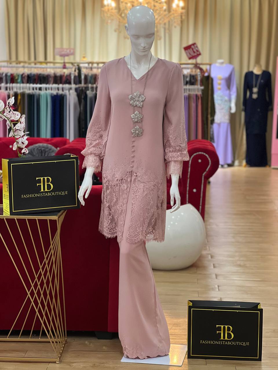 Kurung Celina DUSTY PINK - Image 2