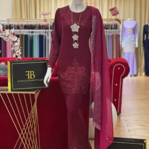 Kurung Elyssa BURGUNDY