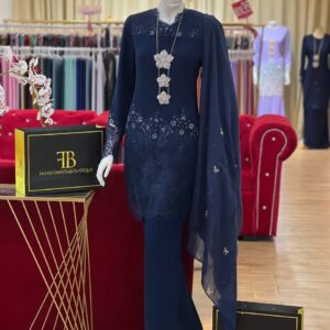 Kurung Aurelia NAVY BLUE