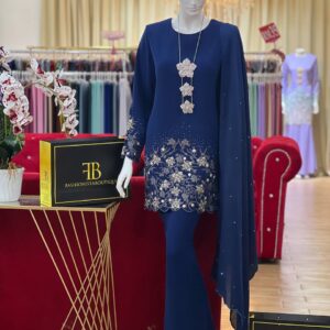 Kurung Clara NAVY BLUE