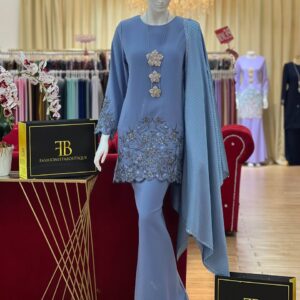 Kurung Clara STEEL BLUE