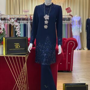 Kurung Claudia NAVY BLUE