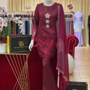 Kurung Serafina BURGUNDY