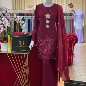 Kurung Arabelle BURGUNDY