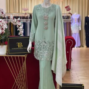 Kurung Katelina MINT GREEN