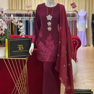 Kurung Dareenda BURGUNDY
