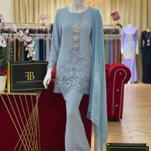Kurung Viona ASH BLUE