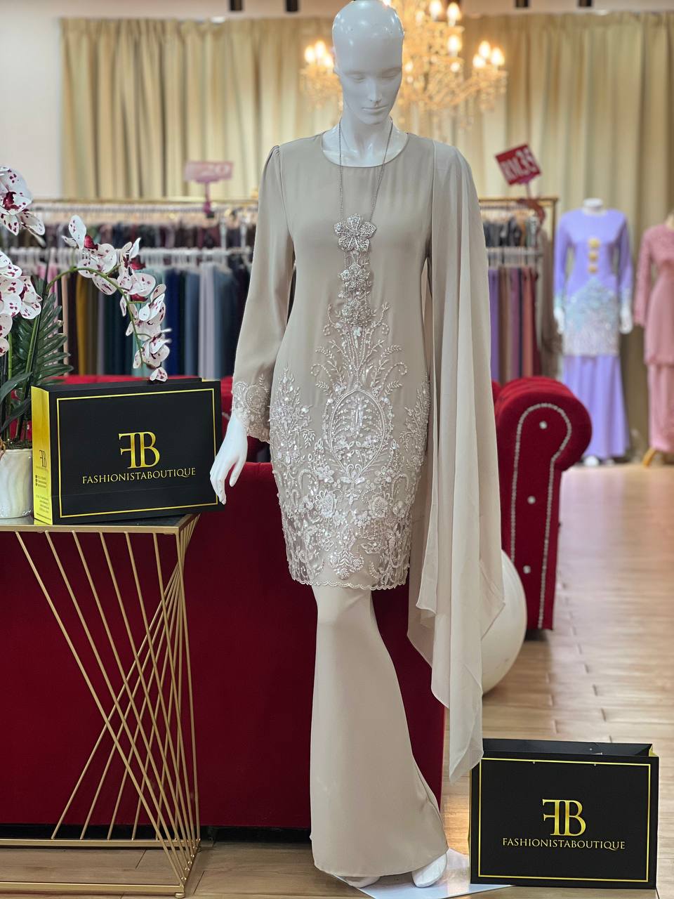 Kurung Sophilea NUDE CHAMPAGNE