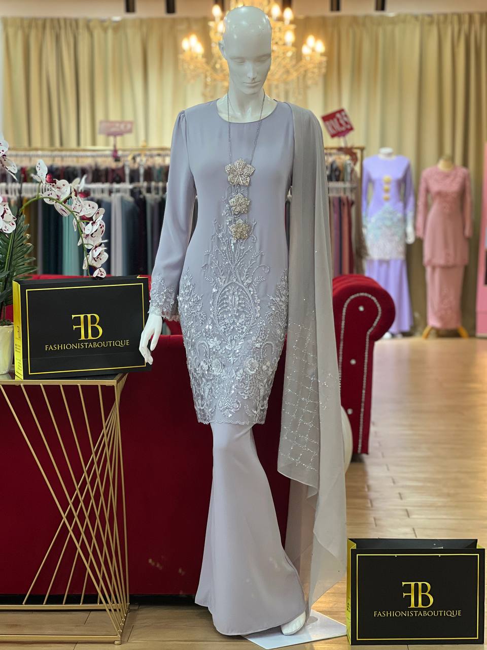 Kurung Sophilea GREY