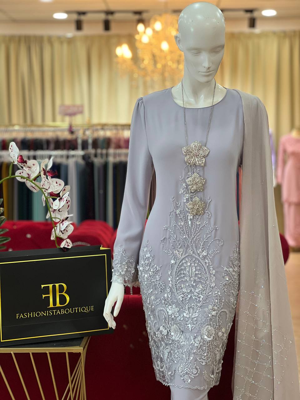 Kurung Sophilea GREY - Image 3