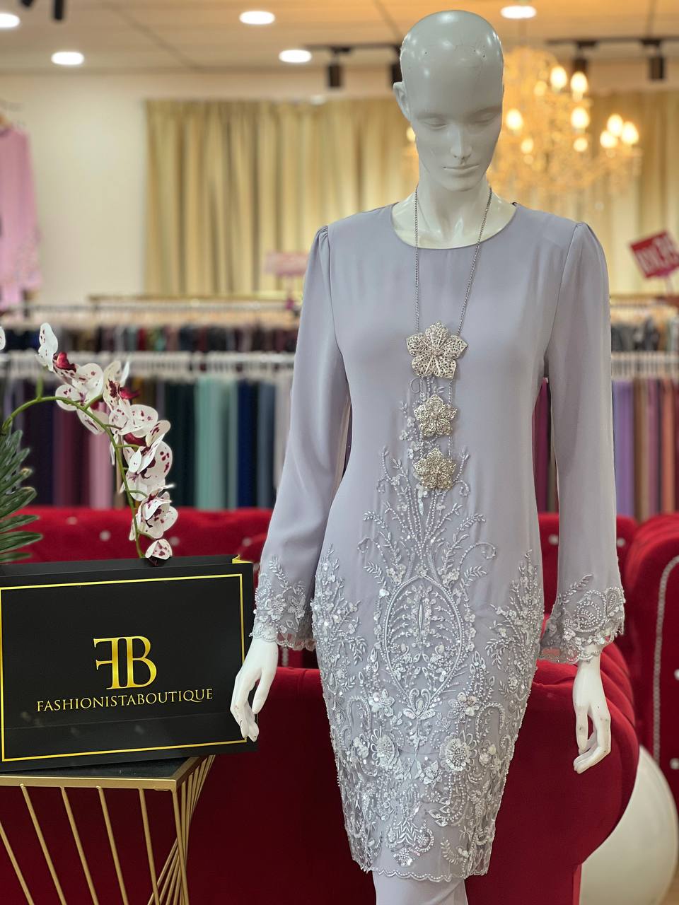 Kurung Sophilea GREY - Image 4