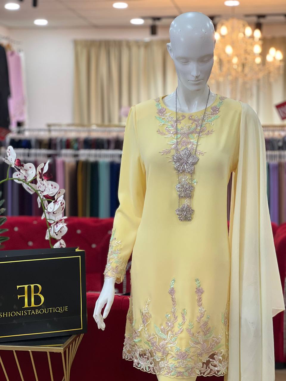 Kurung Catelyn SOFT YELLOW - Image 3