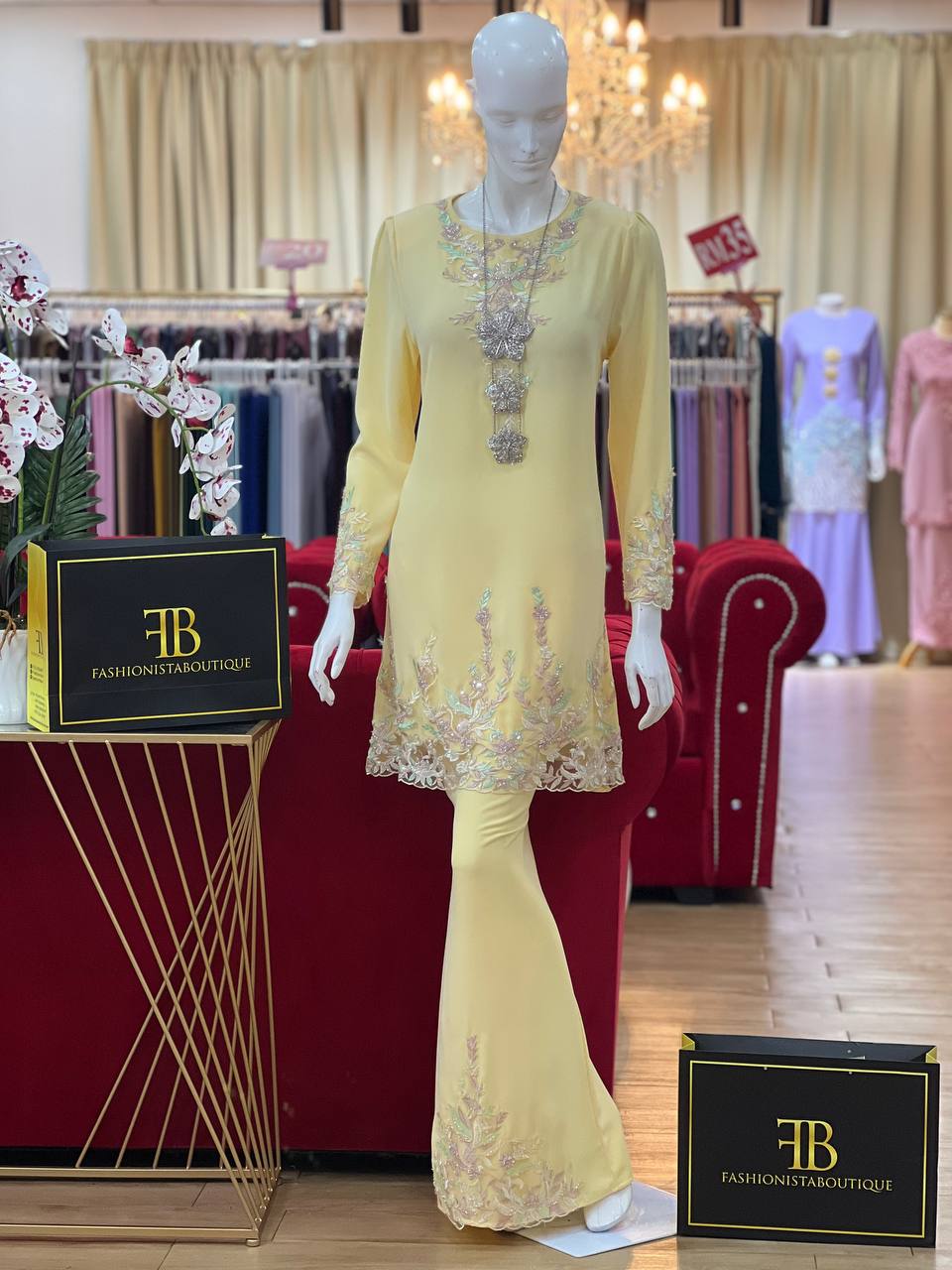 Kurung Catelyn SOFT YELLOW - Image 2