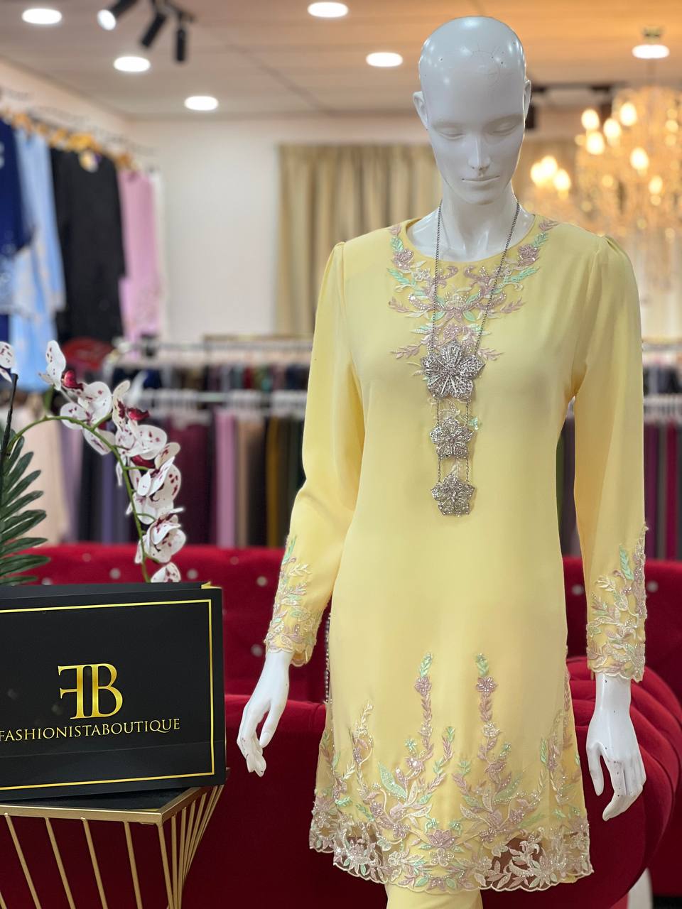 Kurung Catelyn SOFT YELLOW - Image 4