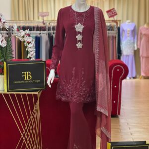 Kurung Catelyn BURGUNDY