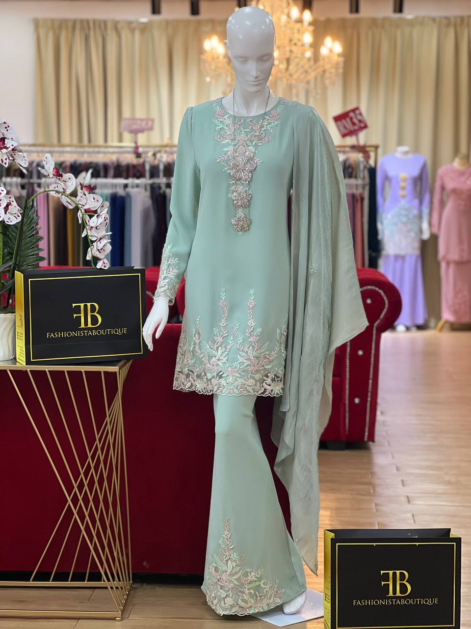 Kurung Catelyn GREEN TEA