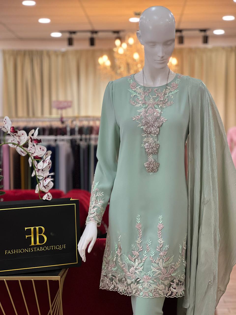 Kurung Catelyn GREEN TEA - Image 5