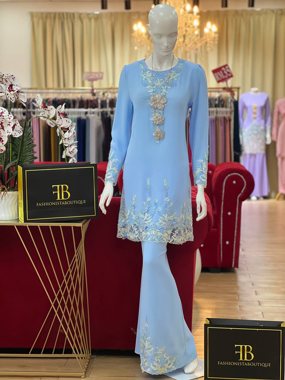 Kurung Catelyn BABY BLUE - Image 2