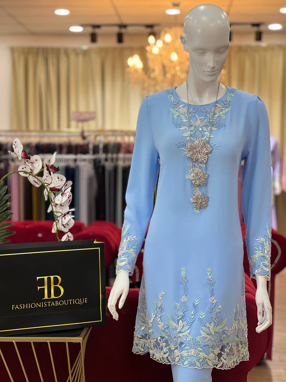 Kurung Catelyn BABY BLUE - Image 4