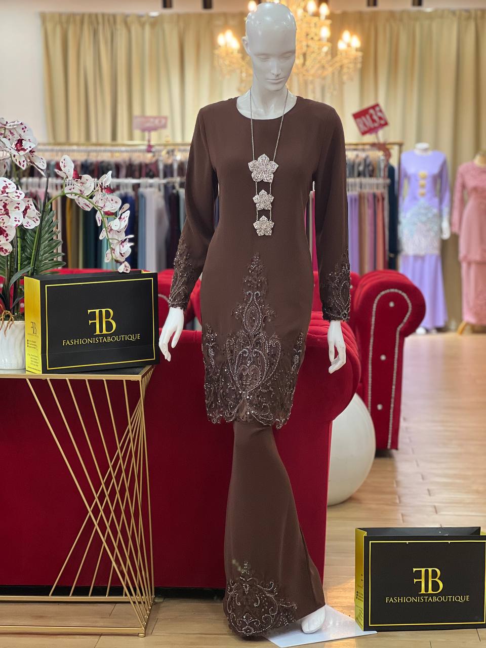 Kurung Jacinta RICH BROWN - Image 2