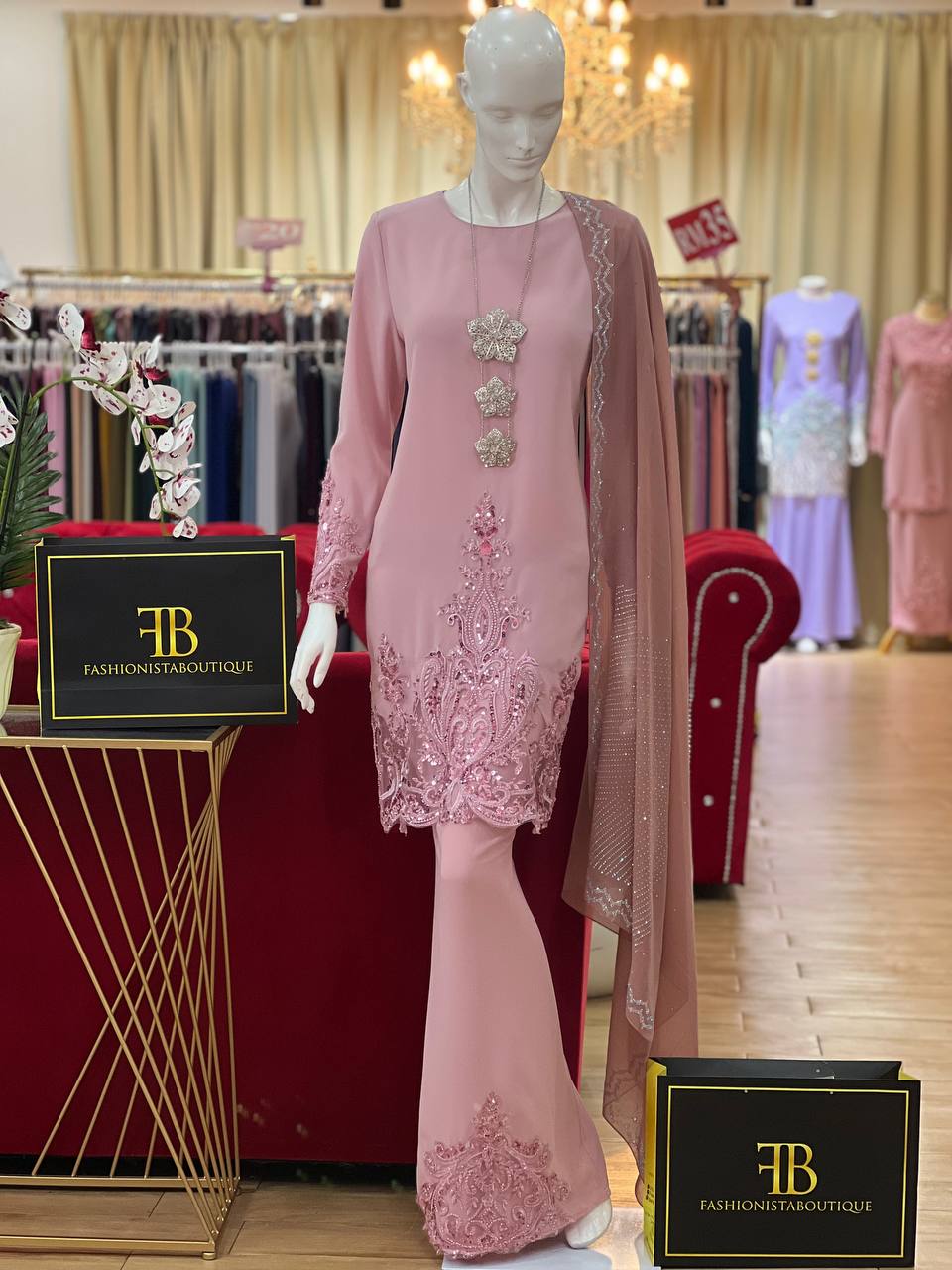 Kurung Jacinta SOFT PINK