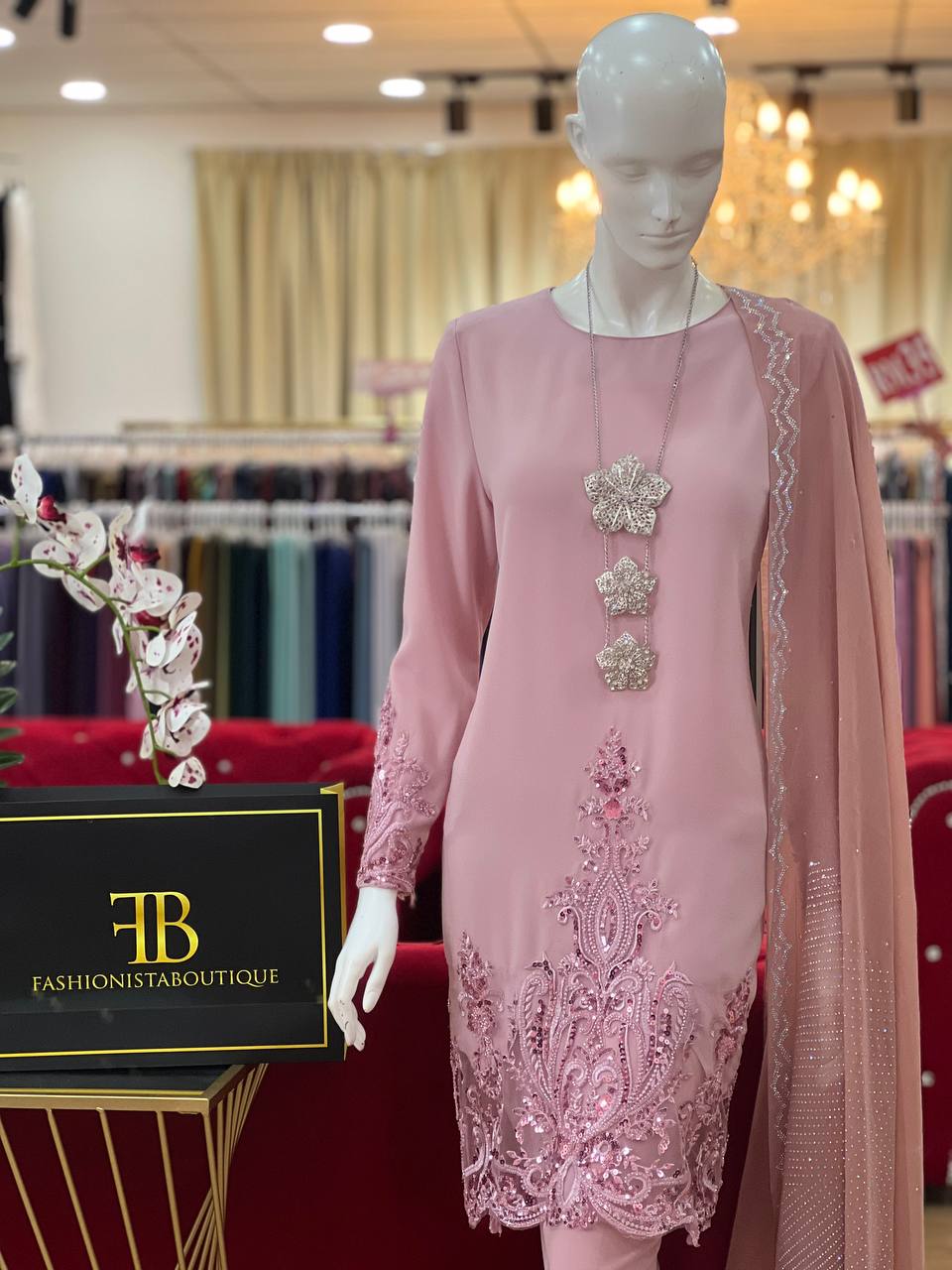 Kurung Jacinta SOFT PINK - Image 3