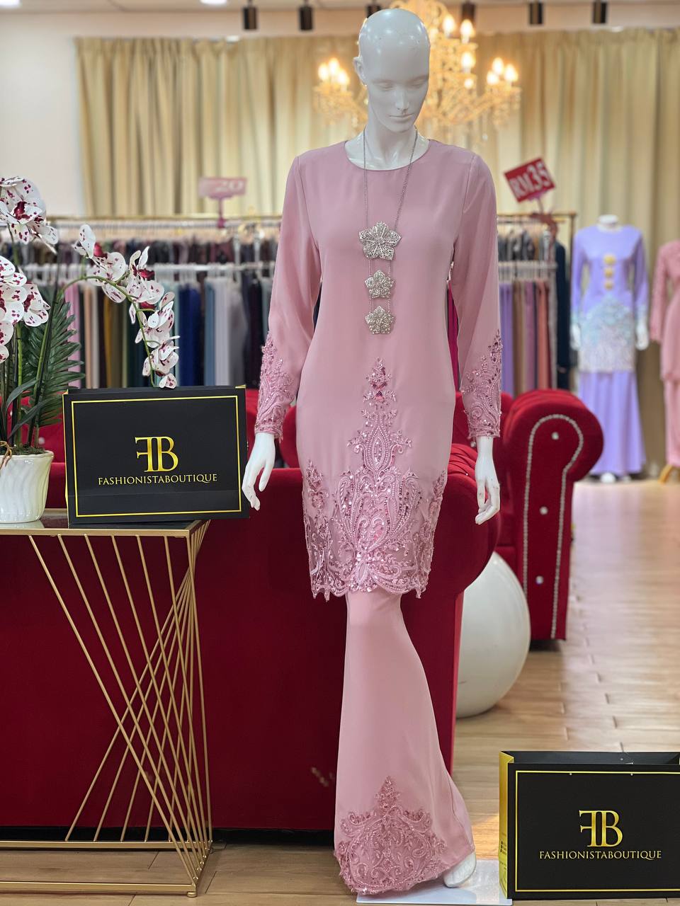 Kurung Jacinta SOFT PINK - Image 2