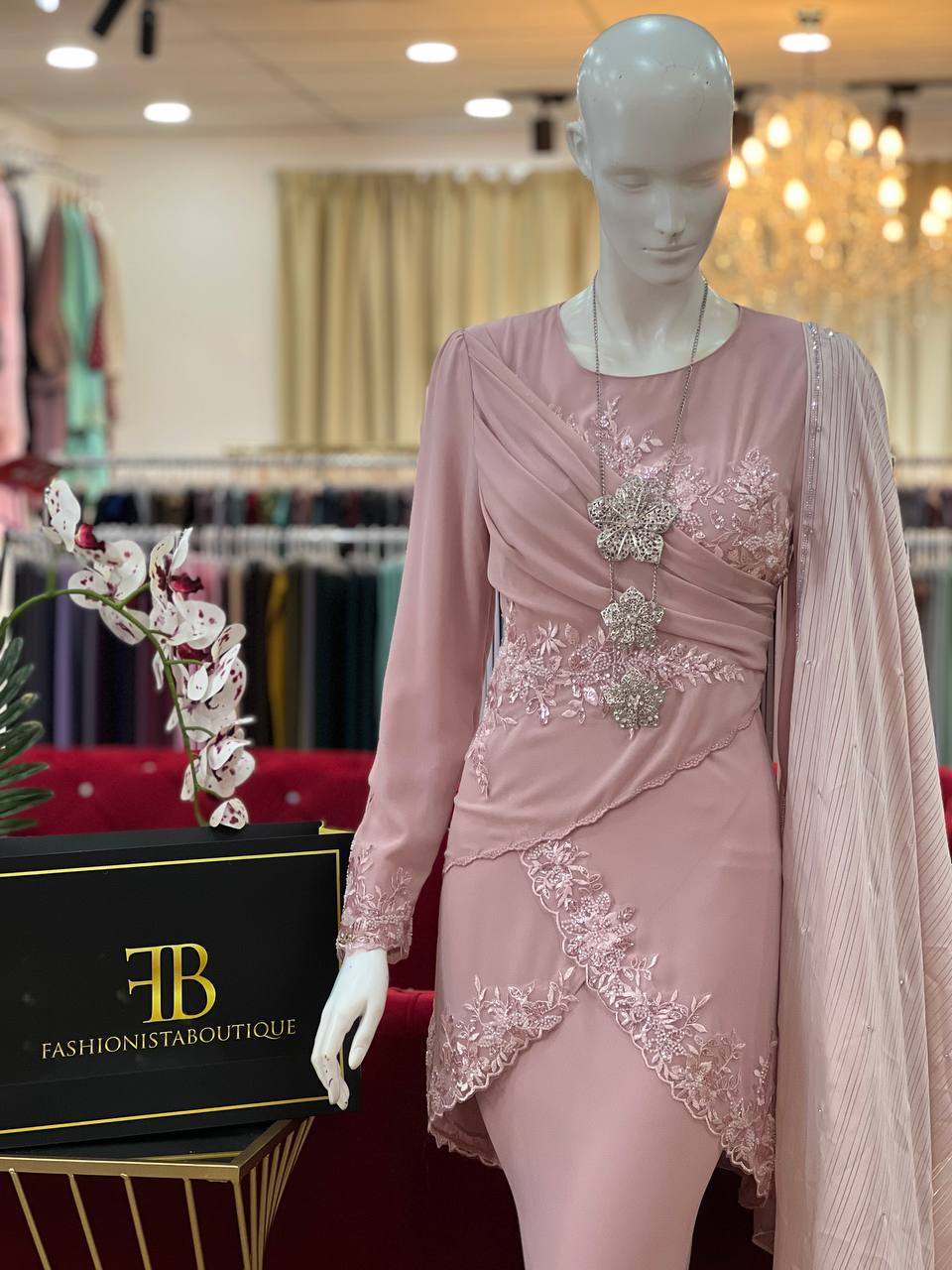 Kurung Jeanna DUSTY PINK - Image 3