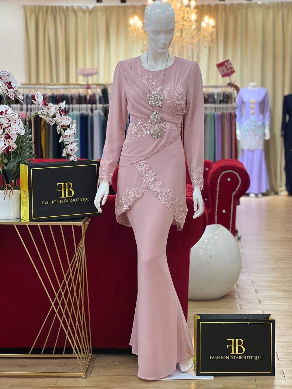 Kurung Jeanna DUSTY PINK - Image 2