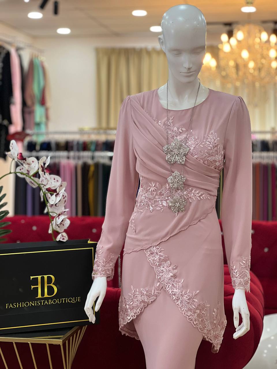 Kurung Jeanna DUSTY PINK - Image 4