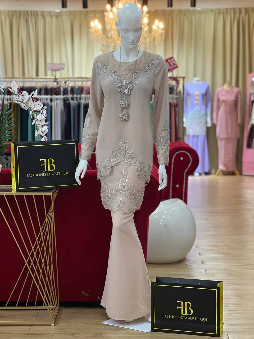 Kurung Lufara NUDE CHAMPAGNE - Image 2