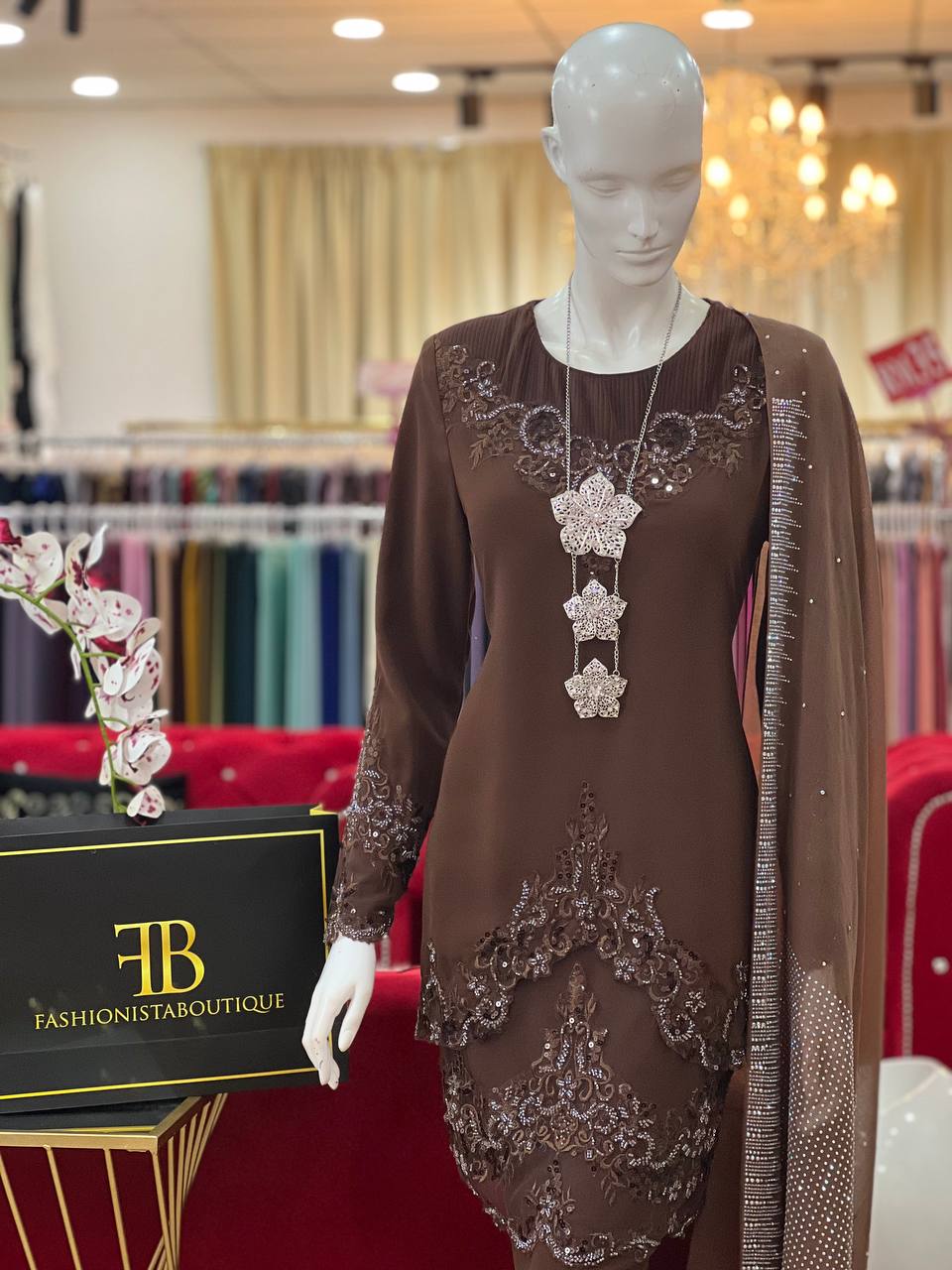 Kurung Lufara RICH BROWN - Image 2
