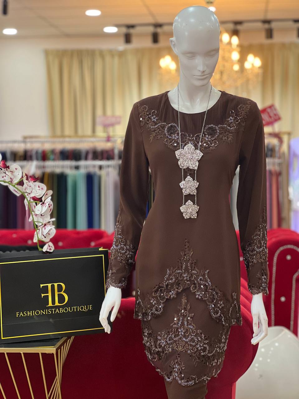 Kurung Lufara RICH BROWN - Image 3