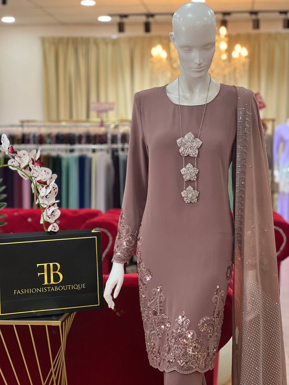 Kurung Shantelle DUSTY BROWN - Image 3