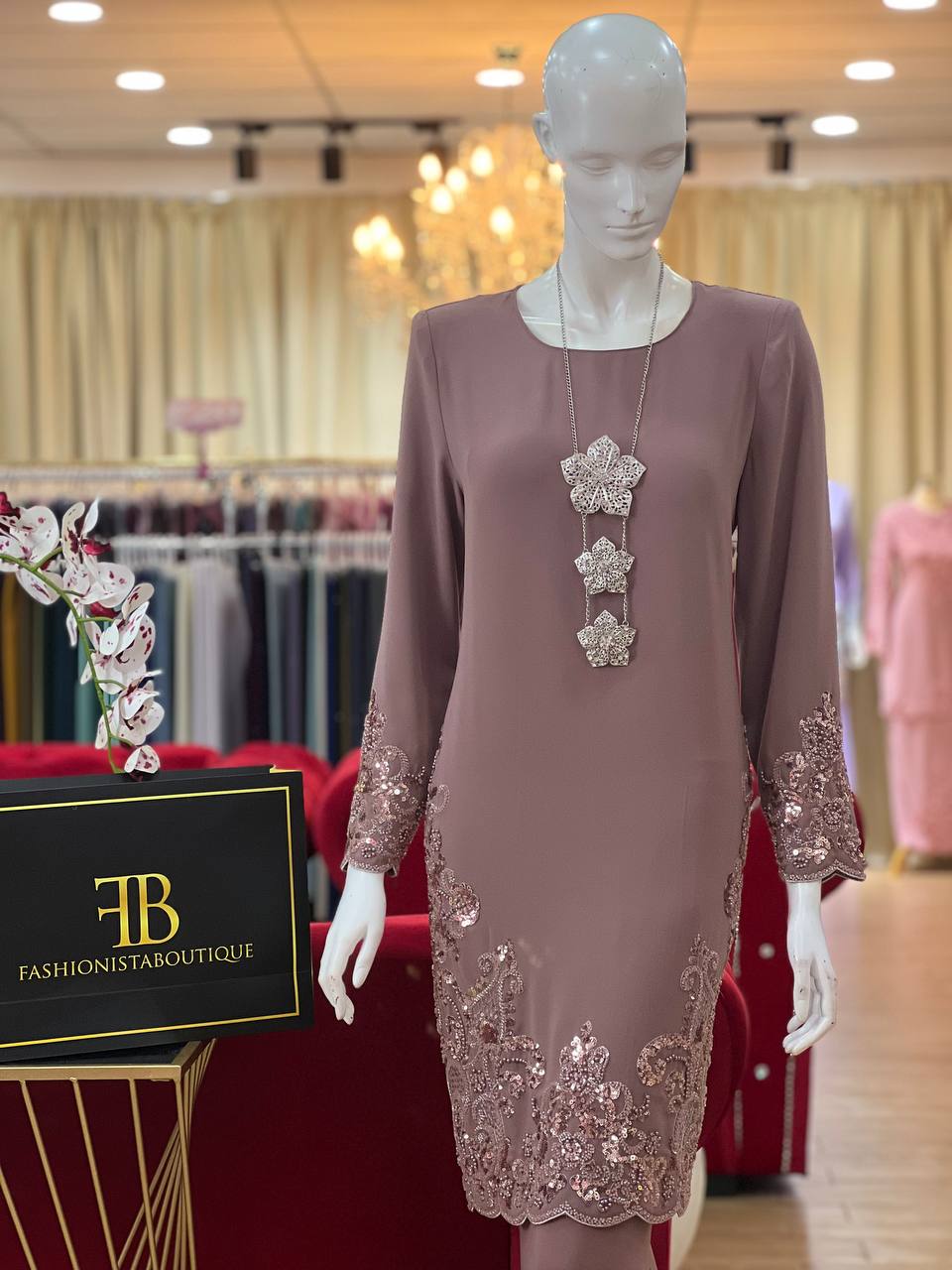 Kurung Shantelle DUSTY BROWN - Image 4
