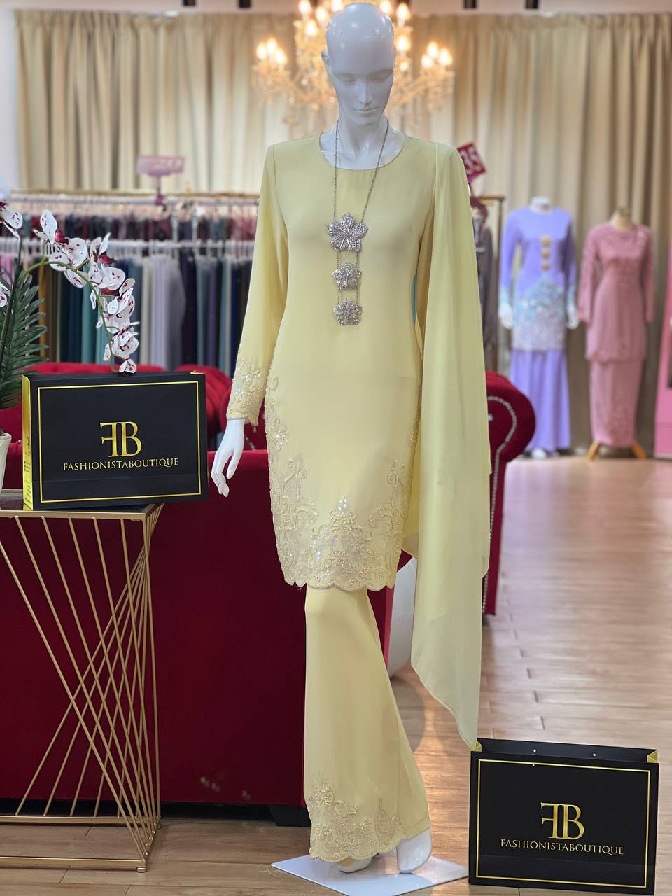 Kurung Shantelle SOFT YELLOW