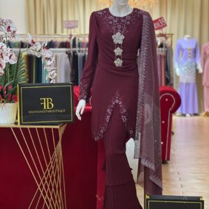 Kurung Bianca BURGUNDY