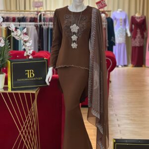 Kurung Belleza Fishtail RICH BROWN