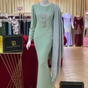 Kurung Belleza Fishtail MINT GREEN