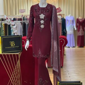 Kurung Maharani BURGUNDY